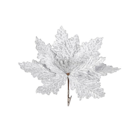 Julestjerne sølvfarvet med klips