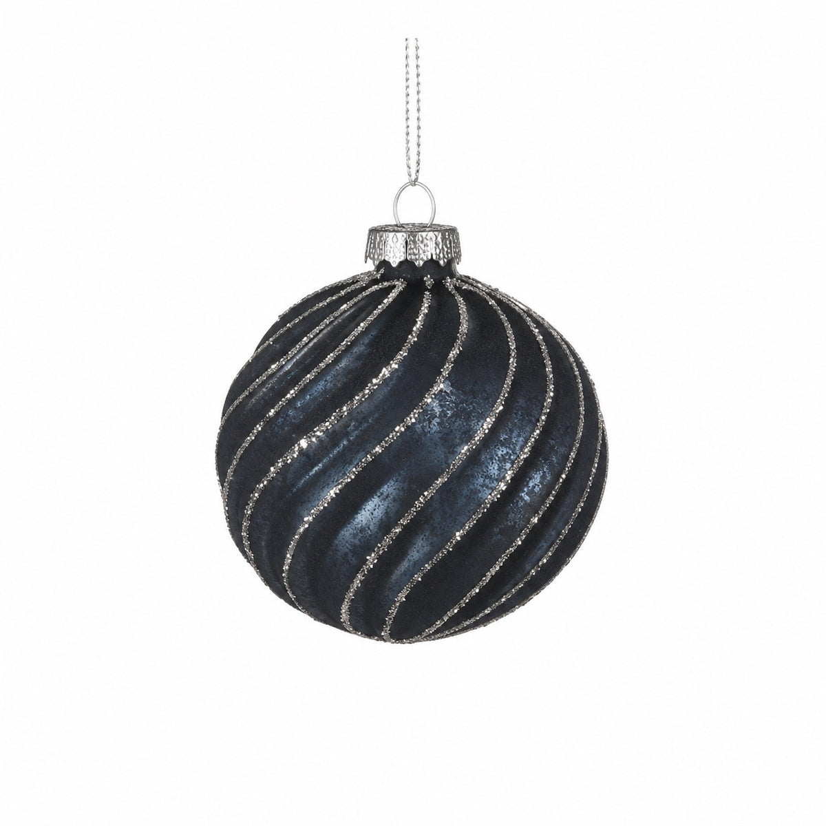 Black Christmas ball with pattern