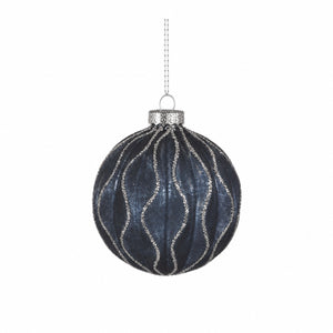 Black Christmas ball with pattern