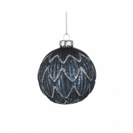 Black Christmas ball with pattern