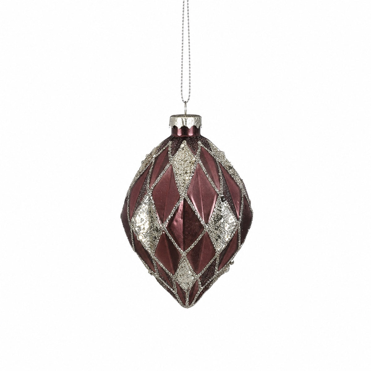Christmas ball with checkered pattern