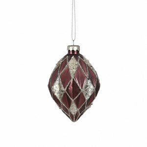 Christmas ball with checkered pattern