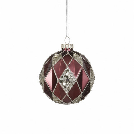 Christmas ball with checkered pattern