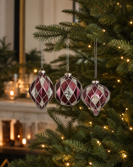 Christmas ball with checkered pattern