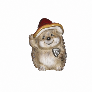 Hedgehog with mushroom hat