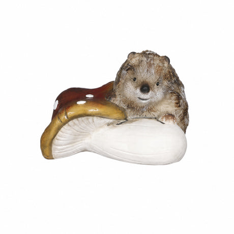 Hedgehog on mushroom