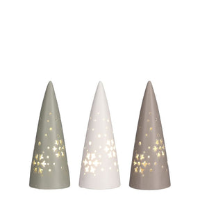 Top i porcelæn med lys stor