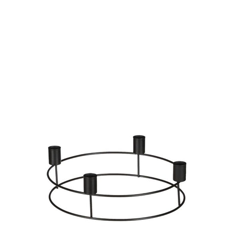 Adventsstage til 4 lys sort