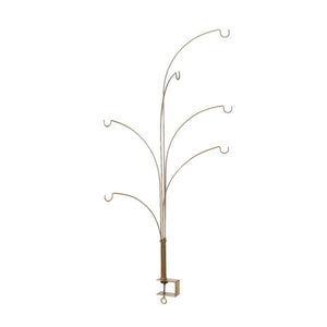 Dekorationstræ med bordklemme guldfarvet 117 cm højt 