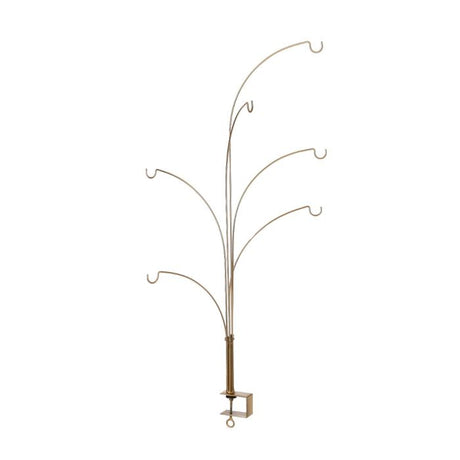 Dekorationstræ med bordklemme guldfarvet 117 cm højt 