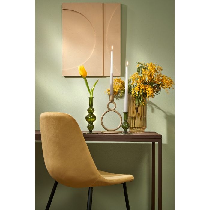 Trent glaslysestage mørkegrøn