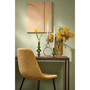 Trent glaslysestage mørkegrøn