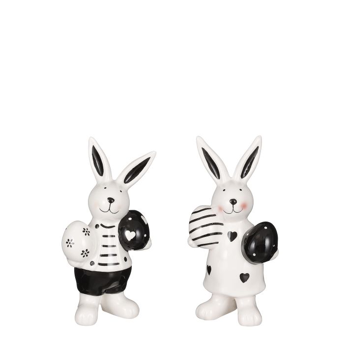 Påskehare sort og hvid
