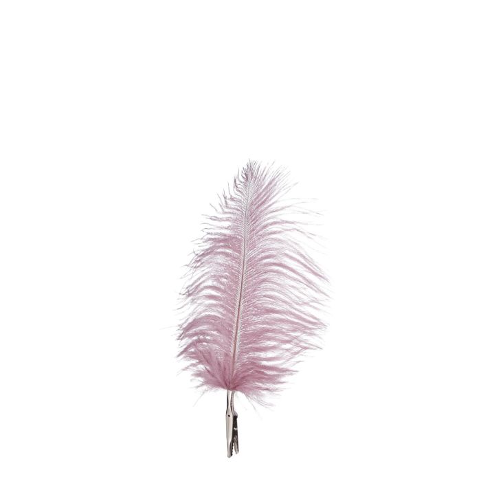 Fjer med klips lilla 6-pak