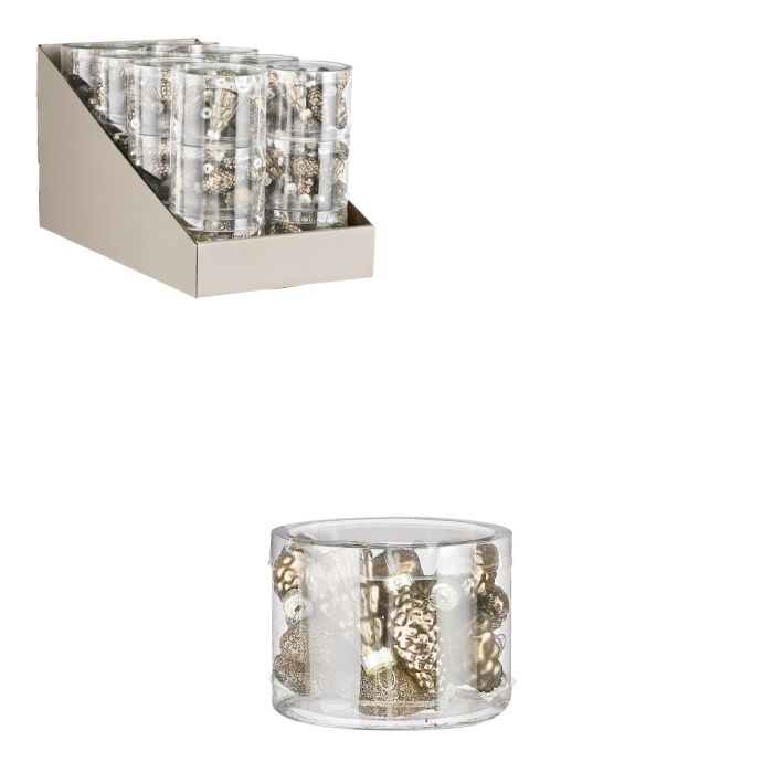 Julekugler Mini-mix champagne