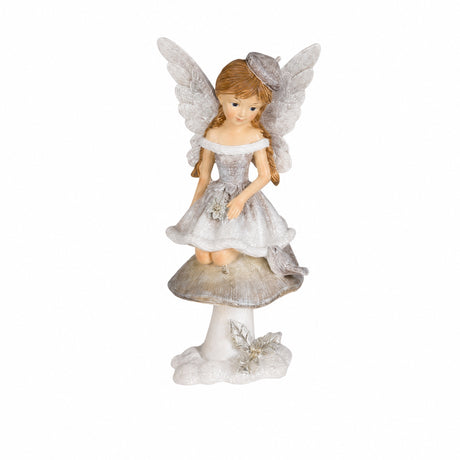 Winter fairy with mushroom or bunnies