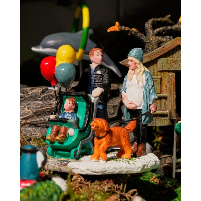 På tur med klapvogn og hund