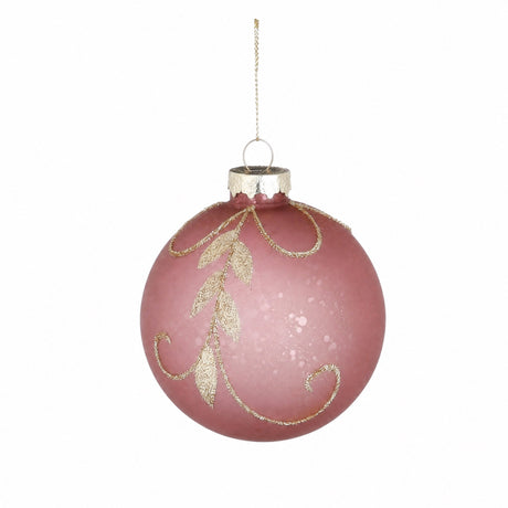 Lilac Christmas balls with gold pattern
