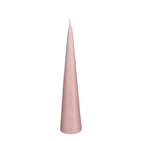 Kegleformet lys 25 cm højt mauve