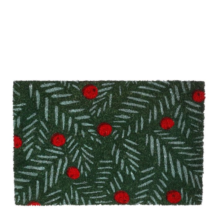 Dørmåtte med taksgrene og bær