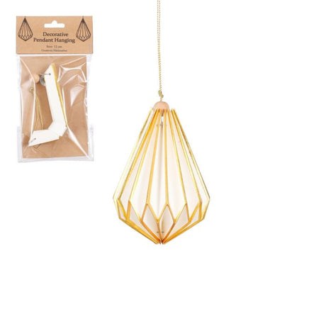 Håndlavet Dråbe hvid 13 cm høj