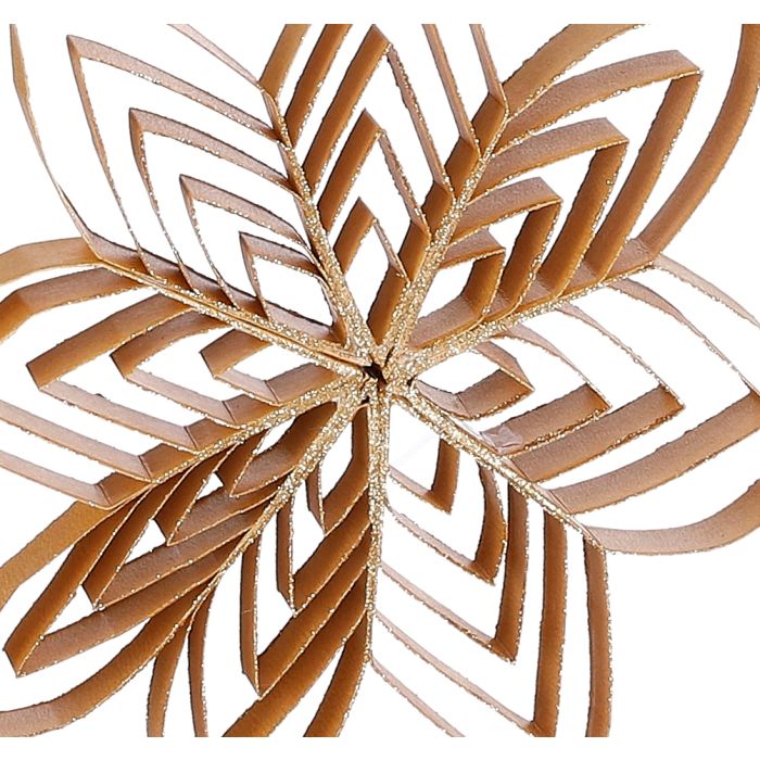 Håndlavet stjerne 15 cm høj guldfarvet