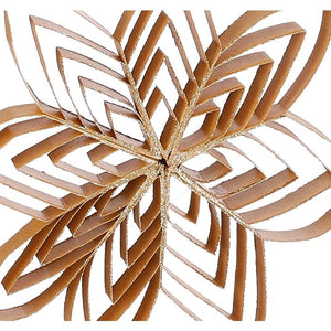 Håndlavet stjerne 15 cm høj guldfarvet