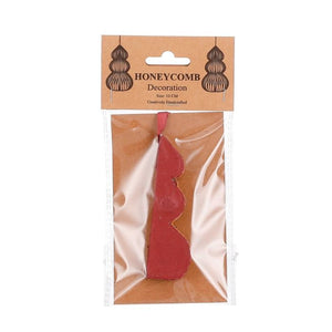 Håndlavet Juletræ mørkerødt 10 cm højt