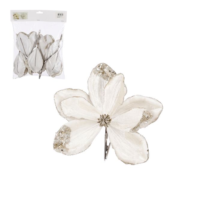 Magnolia with clip champage dia 23 cm 5-pack
