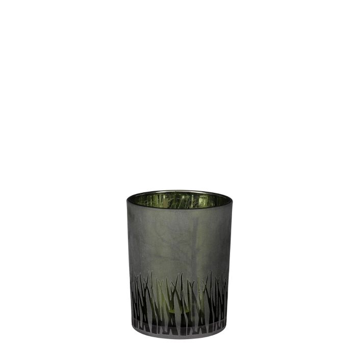 Amada fyrfadsstage mørkegrøn 12 cm høj 