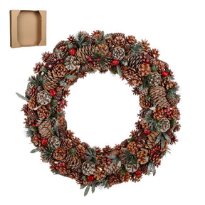 Stor krans med mange kogler 69 cm i diameter