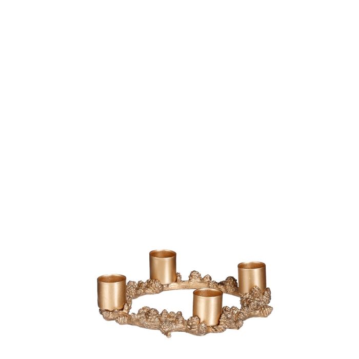 Adventsstage med små kogler guldfarvet