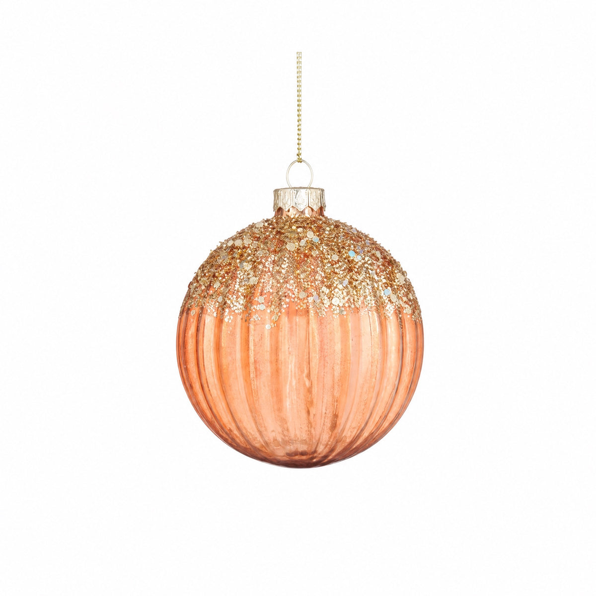 Glass Christmas balls with glitter