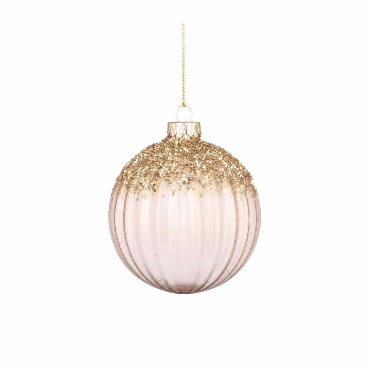 Glass Christmas balls with glitter