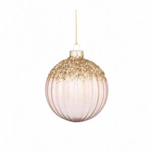 Glass Christmas balls with glitter