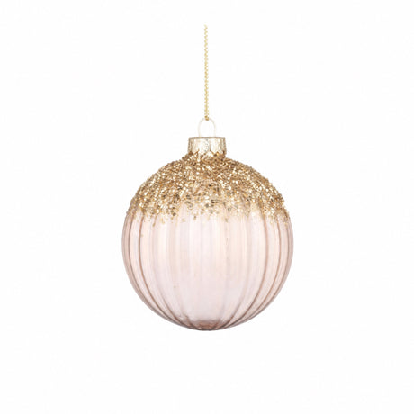 Glass Christmas balls with glitter