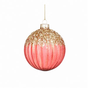 Glass Christmas balls with glitter