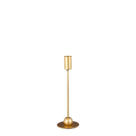 Gusto lysestage 22 cm høj guldfarvet