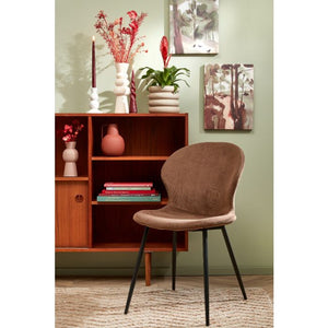 Kegleformet lys med snoet top bordeaux