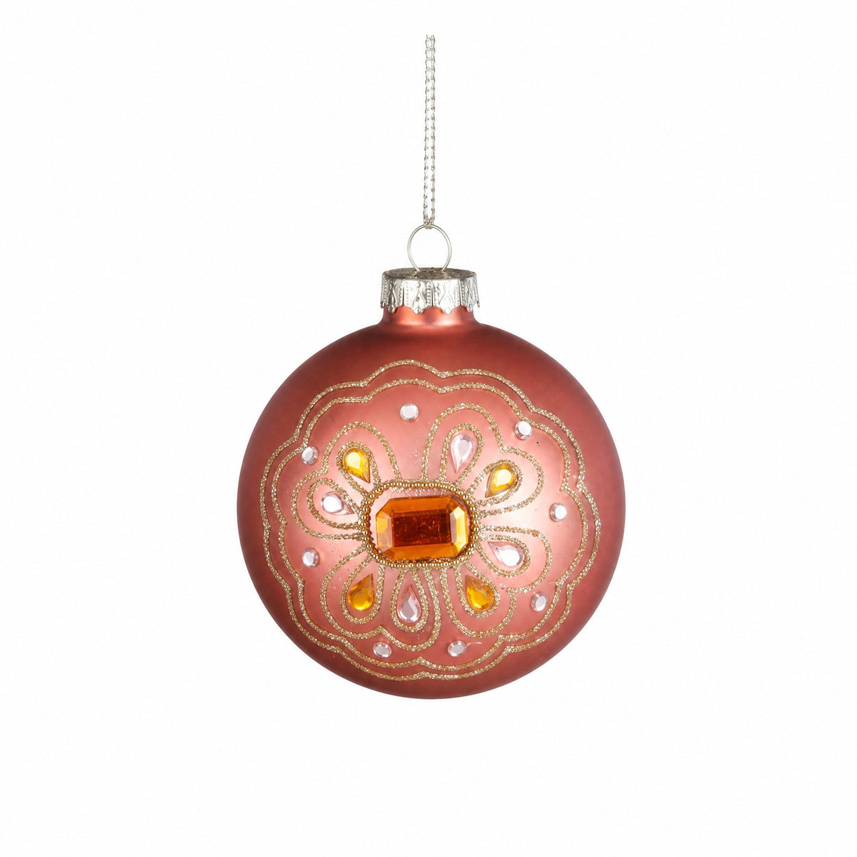 Christmas balls with rhinestones