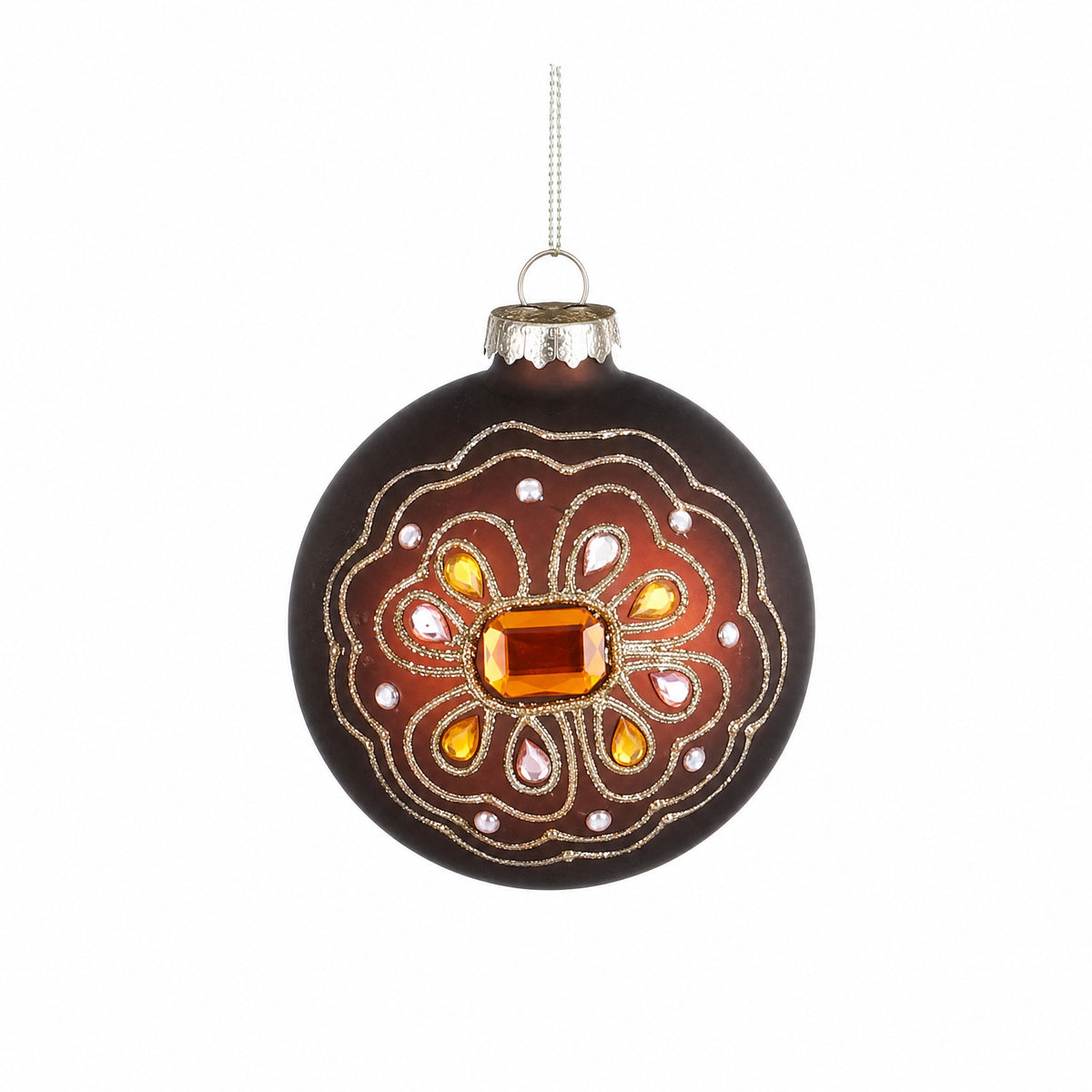 Christmas balls with rhinestones