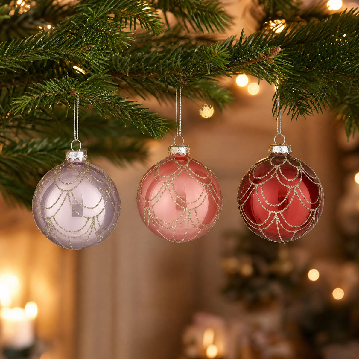 Christmas ball with bows