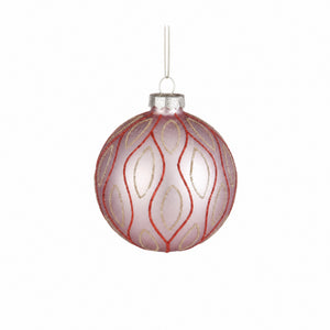 Matte Christmas balls with pattern