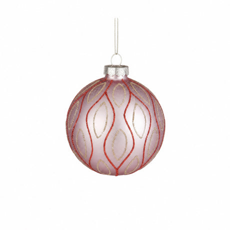 Matte Christmas balls with pattern