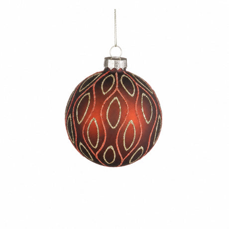 Matte Christmas balls with pattern