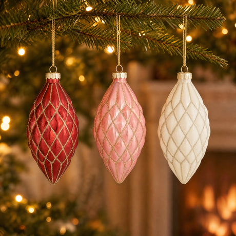 Christmas cone with checkered pattern