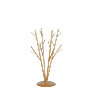 Dekorationstræ på fod guld 50 cm højt