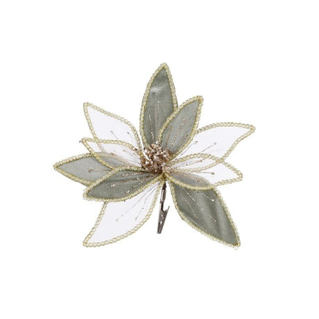 Julestjerne med klips støvgrøn