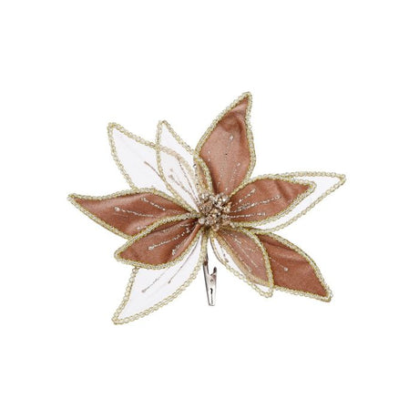 Julestjerne med klips brun