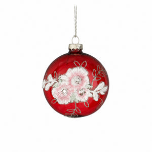 Christmas balls with floral motifs